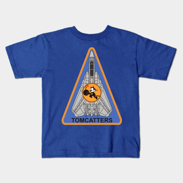 F14 Tomcat - VF31 Tomcatters Kids T-Shirt by MBK